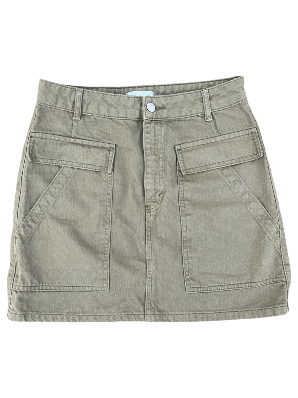 Topshop Women’s Olive Utility Pocket Mini Skirt Size 6